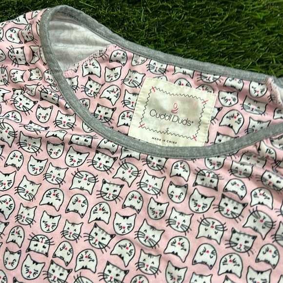 Cuddl Duds cozy Cat Print Top - Picture 3 of 3